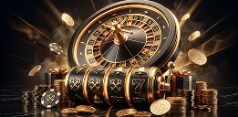 Alvynn premium casino roulette wheel with golden coins