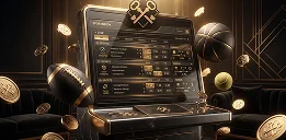Alvynn casino platform interface with golden keys and coins