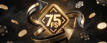 Alvynn 75 FS free spins casino offer with golden arrows