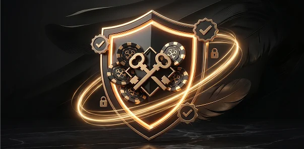 Alvynn secure casino shield with crossed keys